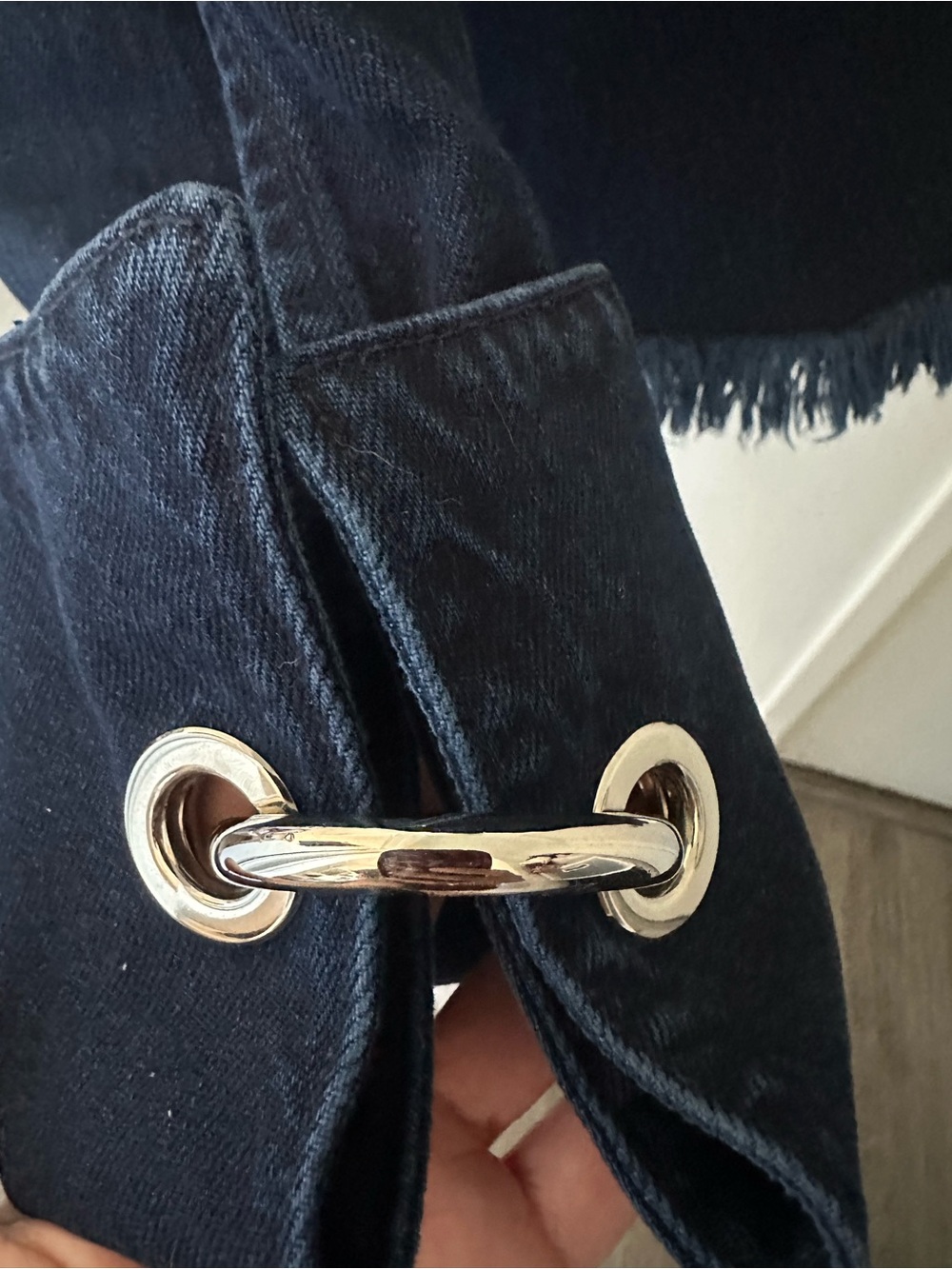 Marques' Almeida Frayed Denim Jacket - O-Ring
Zipper Biker Moto Style S - Picture 8 of 15
